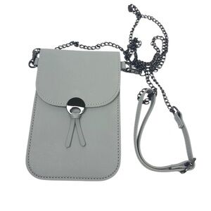 NEW Grey Chain Crossbody Phone Purse Bag